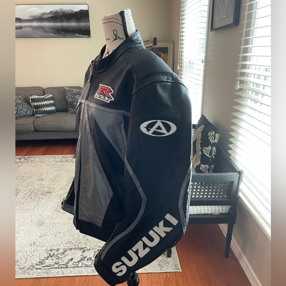 AGV SPORT Leather Motorcycle Jacket SUZUKI